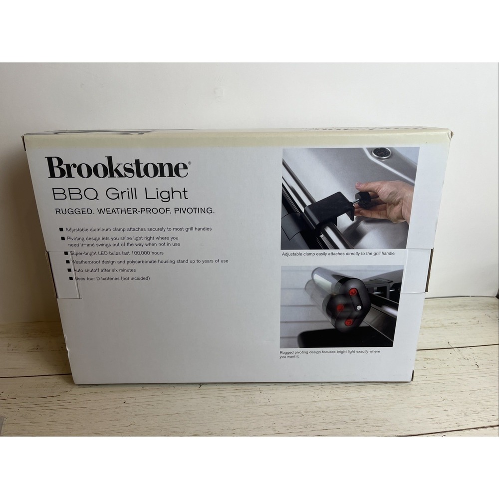 Brookstone BBQ Grill Light LED Weather Proof Adjustable Clamp Pivoting New - Picture 4 of 4